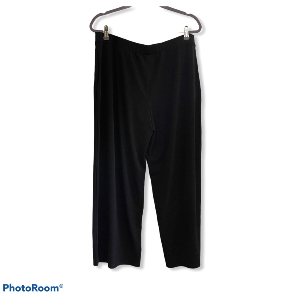 SUSAN GRAVER Pull On Liquid Knit pant Sz LP Black